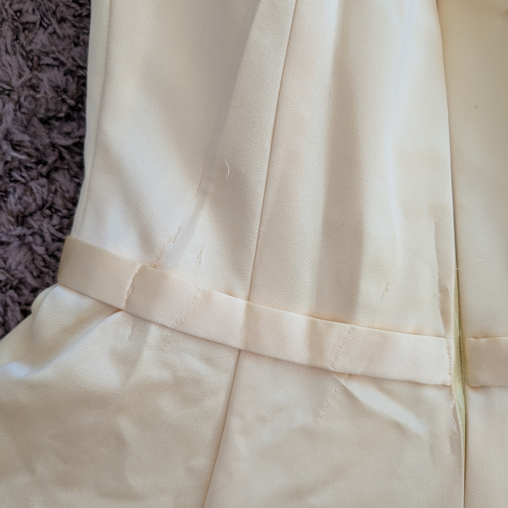 Vintage Elegant Yellow Strapless Dress Size Small - Picture 6 of 6